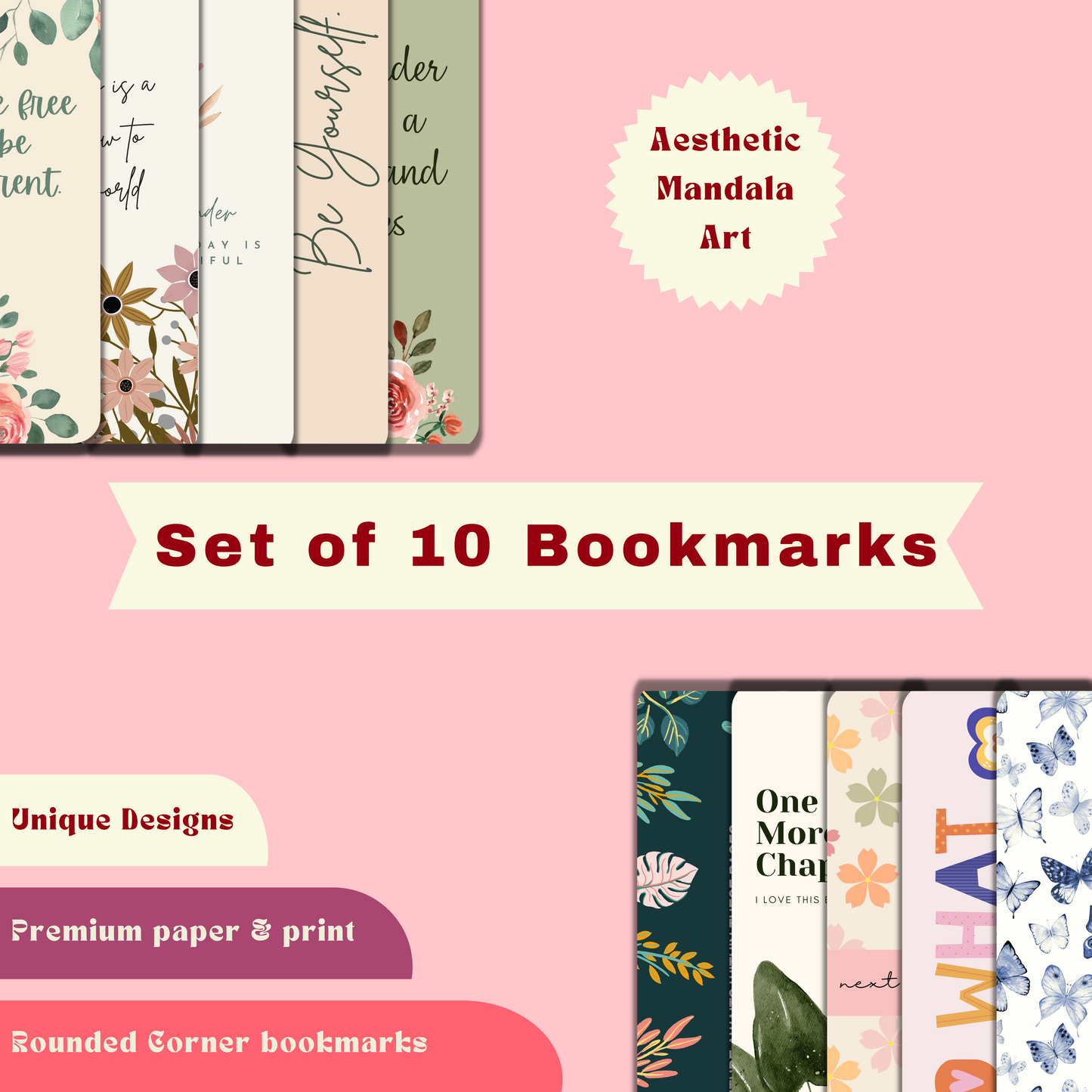 Floral Art Bookmarks
